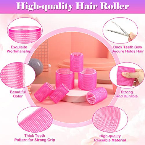Jumbo Hair Curlers Rollers with Clips, Cludoo 28 Pcs Big Rollers for Hair Set with 3 Sizes Self Grip Hair Roller for Long Medium Short Thick Thin Hair Bangs Volume, Salon Hair Dressing DIY Hair Roller