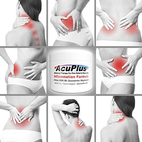AcuPlus Pain Relief Cream - Advanced Therapy for Relief and Recovery from Bursitis, Tendonitis, Joint Pain, Arthritis Pain, and Muscle Pain - Back Pain Relief (2 Ounce (Pack of 1))
