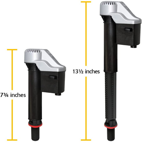 Korky 528MP QuietFILL Platinum Fill Valve-Fits Most Toilets-Easy to Install-Made in USA, Universal 99%, Black