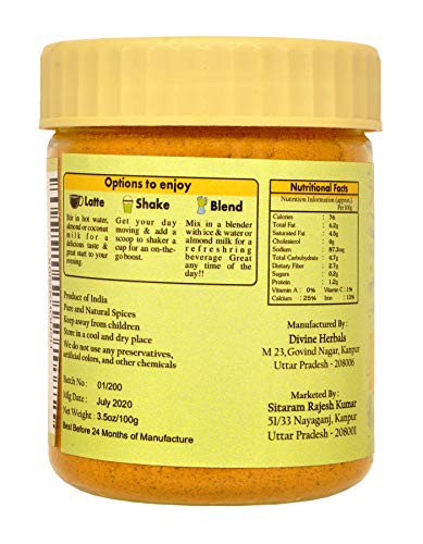 Shudh India Golden Milk Powder (Turmeric Latte) Turmeric 9 Superfood Blend - Non-GMO,Vegan