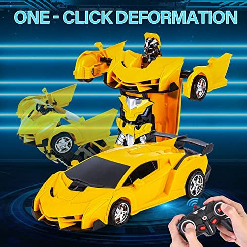 Refasy Kids Toys for Boy Girl Age 5-7,Deformation Robot Car Toys for Children Remote Control Transforming Robot Cars for Kids 8-13 Year Old Best Birthday Xmas Gift for Boys RC Racing Car Toys for Kid