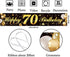 Happy 60th Birthday Banner,Birthday Party Sign Backdrop Banner For Men Women Cheer to 60 Years,Durable Black&Gold Glitter Birthday Sign Yard Sign For 60th Birthday Party Decoration Supplies(60 Black)