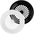 Trenton Gifts 10-Inch Reusable Plastic Paper Plate Holders, Picnic Supplies (12 Set - Black/White)
