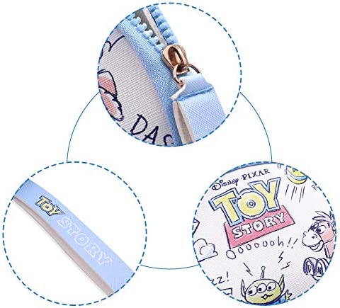 FINEX 2 pcs Set Toy Story PU Leather ONE Cosmetic Bag Make up Organizer + ONE Coin Purse with Straps