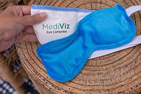 Mediviz Warm Compress Eye Mask - Moist Heat Compress for Irritated Eyes and Eyelid Lumps and Bumps