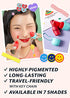 I'M MEME Water Gel Tint - Color Key Ring | Highly-pigmented, Long Lasting, Travel-Friendly, Lip Stain, 03 Red Lover, 0.09 Oz