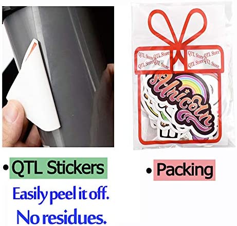 QTL Water Bottle Stickers for Girls Stickers for Teens Girls Kids for Hydroflask Stickers Waterproof Stickers for Girls Hydro Flask Stickers VSCO Girls Stickers Packs 50Pcs
