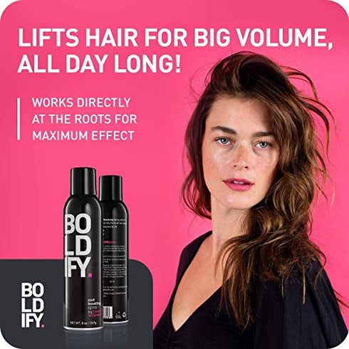 Boldify Spray Root Booster - Volumizing Mousse for Fine Hair - Root Lifter Hair Products , Texture Spray Hair Styling Products for Root Boost & Volume , Stylist Recommended - 8oz