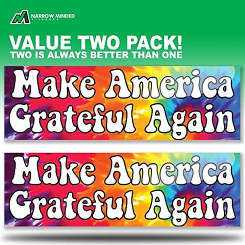 Grateful Dead Stickers, Make America Grateful Again Bumper Stickers, Greatful Dead Stickers and Decals, Grateful Dead Car Decal, Grateful Dead Bumper Sticker, (Two Pack) Grateful Dead Car Decal