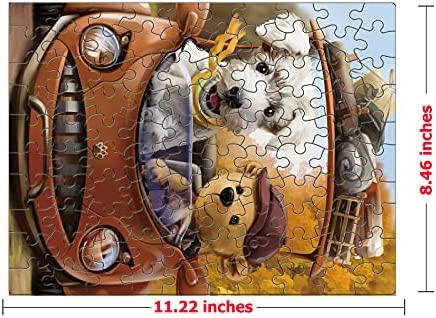 Jigsaw Puzzles for Adults 100 Pieces - 11.22" x 8.46" Small Puzzle - Car Journey
