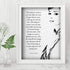 "The Beauty of a Woman"-Audrey Hepburn Quotes- 8 x 10" Inspirational Wall Art. Typographic Poster Print with Silhouette Image-Ready to Frame. Home-Office-Studio-Salon Decor. Reminder of True Beauty!