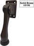 QCAA Solid Brass Drop Down Door Stop, 4", Oil Rubbed Bronze US10B, 1 Pack