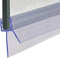 Cozylkx Frameless Shower Door Bottom Seal with Drip Rail 3/8" Thick Glass 27.5" Long Sweep - Glass Door Seal Strip Stop Shower Leaks