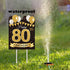 Large Happy 80th Birthday Party Yard Sign Black Gold 80 Birthday Yard Signs with Stakes and Outdoor Lawn Decorations