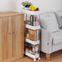 Wiisto Assembly Slim Storage Cart Mobile Shelving Unit Organizer Slide Out Storage Rolling Utility Cart Tower Rack for Kitchen Bathroom Laundry Narrow Places (White, 35.03 * 14.76 * 5.1in)