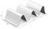 Taco Holder Stand,Set of 6 Stainless Steel Taco Tray,Stylish Taco Shell Holders, Rack Holds Up to 3 Tacos Each Keeping Shells Upright, Health Material Taco Rack by RTT -Oven,Grill and Dishwasher Safe