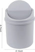 SOUJOY 4 Pack Mini Trash Can, 3L Plastic Desktop Garbage Can with Lid, Modern Desk Waste Bin for Bathroom Vanity, Desktop, Tabletop, Countertop or Coffee Table