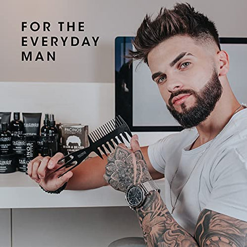 Pacinos Hair Fibers (Dark Brown) - Thickening Fibers Achieve Fuller Appearance by Concealing Thinning Hair & Bald Spots, Includes Applicator Pump Nozzle