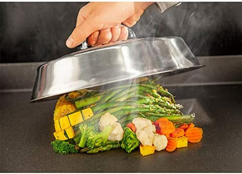Blackstone Griddle Accessories - 12 Inch Round Basting Cover - Stainless Steel - Cheese Melting Dome and Steaming Cover - Best for Use in Flat Top Griddle Grill Cooking Indoor or Outdoor