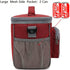 FlowFly Insulated Reusable Lunch Bag Adult Large Lunch Box for Women and Men with Adjustable Shoulder Strap Front Zipper Pocket and Dual Large Mesh Side Pockets, Red