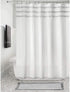 iDesign 74638 Tassel Fabric Shower Curtain for Master, Guest, Kids', College Dorm Bathroom, 72" x 72"
