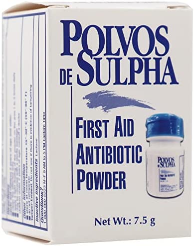 Polvos de Sulpha First Aid Antibiotic Powder 7.5 mg