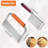 2 Pieces Crinkle Cutters for Vegetable Potatoes Fries Stainless Steel Wavy Slicers Kitchen Crinkle Cutter Knife Chipper Salad Chopping Cucumber Carrot Fruit