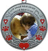 In Loving Memory Pet Ornament - Dog Memorial Christmas Photo Ornament - Furever in My Heart - Red Hearts with Angel Wings & Paw Prints - Cat Sympathy Gifts - Loss of a Pet - Gift/Storage Bag Included