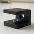 LukLoy Brass Glass Clamp, No-Drill-on-Glass Glass Holder Glass Shelf Bracket Glass Clip Support for 8mm - 10mm Glass (4, Matte Black)