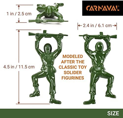 CARNAVAL Green Army Man Bottle Opener - Unique Funny Bottle Opener Bartender Compatible As Coke Bottle Opener - Metal Bottle Opener Man - Mini Soldier Bottle Opener - Creative Cool Bottle Opener