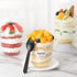 12oz Disposable Plastic Cups with Dome Lids (No Hole),50 pack Dessert Cups for Plastic Fruit, Ice Cream Cake and Mini Snack Bowls¦