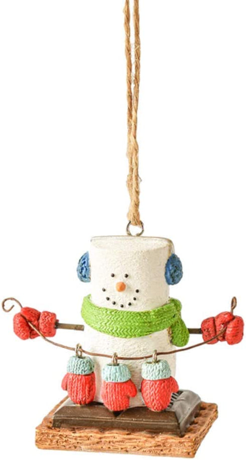 Ganz MX179679 S'Mores with Mittens Hanging Ornament, 2.63 Inches Height, Multicolor