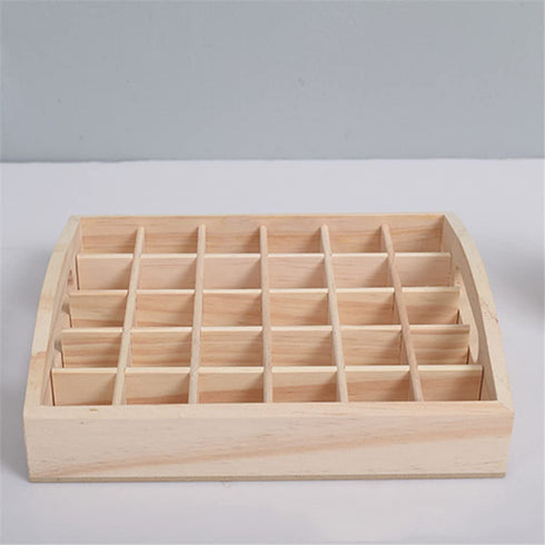 Meao Tray Type Wooden Essential Oil Display Storage Organizer Holder Stand - 30 Slots Natural Hard Pine Wood Rack - Holds up to 30 Aromatherapy Bottles - Ideal Gift Presentation Shelf #7