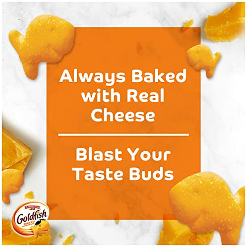 Goldfish Flavor Blasted Crackers, Xtra Cheddar Snack Pack, 0.9 oz, 9-CT Multi-Pack Tray
