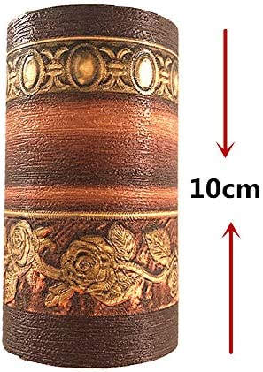 Simplemuji 3D Self Adhesive Decorative Floral Molding Waterproof Wallpaper Border Peel and Stick for Bathroom Kitchen Counter Top Tiles Sticker,4 Inch by 16.5 Feet (Dark Brown Wood Grain }