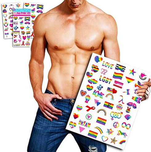 Gay Pride Stickers ~ Gay Lesbian LGBT+ Rainbow Flag Variety Sticker Pack ~ Over 170 Pride Stickers