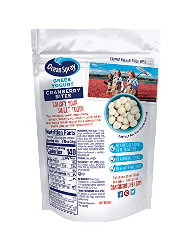 Ocean Spray Craisins Dried Cranberries, Greek Yogurt Covered Bites, 5 Ounce