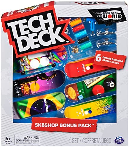TECH DECK, Ultra DLX Fingerboard 4-Pack, Element Skateboards, Collectible and Customizable Mini Skateboards, Kids Toy for Ages 6 and up