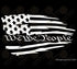 UR Impressions Tattered American Flag - We The People Decal Sticker Vinyl Graphics for Cars Trucks SUV Motorcycles Windows|White|7.5 X 4.2 inch|URI608