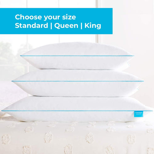 Linenspa Shredded Memory Foam 2 Pack Pillow, Standard, White 2 Count