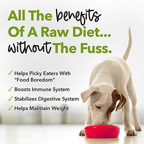iHeartDogs Dog Food Topper - Freeze-Dried Raw Dog Food Seasoning - Grain Free Superfood Meal Mixer (Chicken, 3 Ounce)