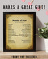 "Names of God- Old Testament-Meanings"- Bible Wall Art. 10 x 8" Scripture Wall Print-Ready to Frame. Distressed Typographic-Parchment Print Design. Home-Office-Church Décor. Beautiful Christian Gift.