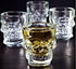 King International 1.5 Oz Shot Glass , Skull Face Heavy Base Shot Glass Set, Whiskey Shot Glass 6-Pack Perfect for Wine Tasting, Tequila, Shooter, Cocktail Pourer, Jigger-clear glass shot glasses-60ml