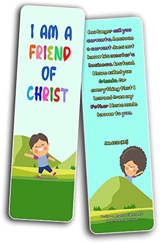 Christian Bookmarks for Kids - Identity in Christ (60 Pack) - Perfect Gift Away for Sunday School and Ministries - VBS Sunday School Easter Baptism Thanksgiving Christmas Rewards Encouragement