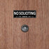 (2 Pack) No Soliciting Sign for House Door, Metal Self-Adhesive No Solicitation Signs for Business Home, 7.5 x 2.5 inches Aluminum No solicitors Signs for Office Gate Window, No Fade Rust Free