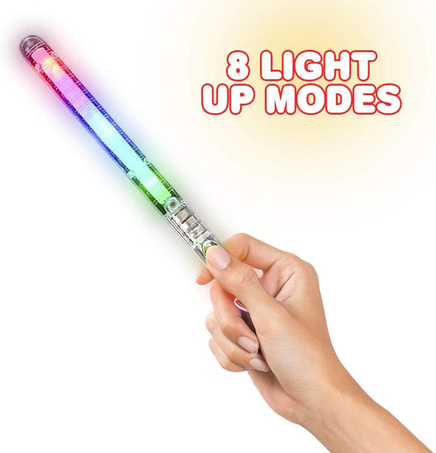 ArtCreativity Light Up Police Wands, Set of 12, Flashing LED Wand Sticks with Lanyards, Thrilling Light Show, Batteries Included, Fun Birthday Party Favors, Carnival Prize, Goodie Bag Fillers for Kids