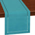 Grelucgo Handmade Hemstitch Teal Table Runner Dresser Scarf, Rectangular 14 by 54 Inch