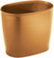 mDesign Plastic Oval Small 2.25 Gallon/8.5 Liter Trash Can Wastebasket, Garbage Container Bin for Bathroom, Kitchen, Office, Dorm - Holds Waste, Refuse, Recycling, Hyde Collection, Copper
