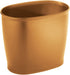 mDesign Plastic Oval Small 2.25 Gallon/8.5 Liter Trash Can Wastebasket, Garbage Container Bin for Bathroom, Kitchen, Office, Dorm - Holds Waste, Refuse, Recycling, Hyde Collection, Copper