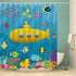 Fangkun Cartoon Submarine Design Shower Curtain Art Bathroom Decor - Polyester Fabric Bath Curtains Set - 12pcs Hooks - 72 x 72 inches